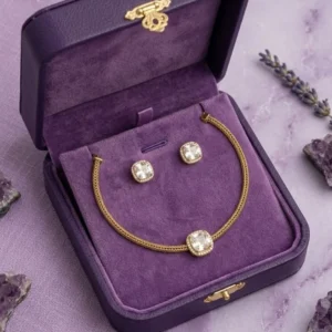 pmsquare Brass, Copper Gold-plated Gold Jewel Set