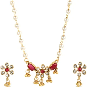 Rubans Traditional Stylish Floral Necklace Set